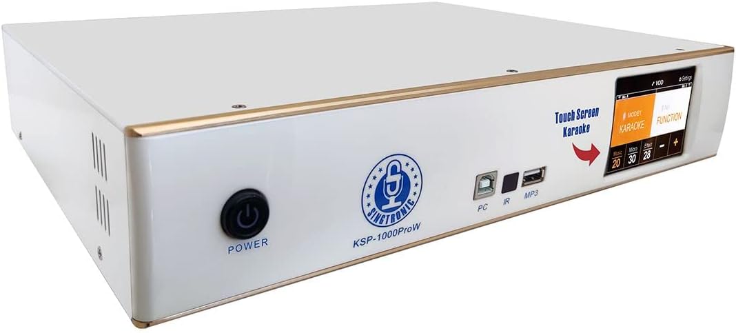 KSP-1000ProW Professional 2000W Digital Karaoke Sound Processor + 2 Anti-Feedback Wireless Microphones