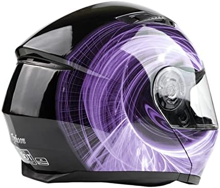 Adult Modular Motorcycle Helmet DOT w/Retractable Sunglass Full Face Flip-up Typhoon TH158