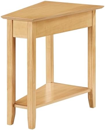 Convenience Concepts American Heritage Wedge End Table 24" - Classic Living Room Table with Storage Shelf, Side Table for Family Room, Bedside Table, Espresso