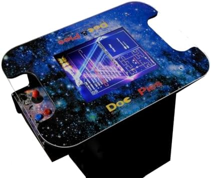 Doc and Pies Arcade Factory 516-Game Full Size Cocktail Arcade Machine – 2 Player Retro Arcade Table with LCD Screen, Joysticks & Buttons – Classic Arcade Cabinet for Home or Game Room
