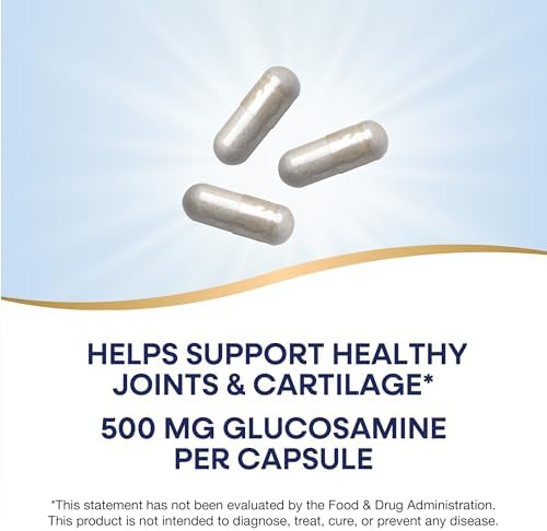 Nature's Way GS-500 Glucosamine Sulfate, Stable Form, 240 ct | Helps Support Healthy Joints & Cartilage*, 500 mg Glucosamine per Capsule, Gluten-Free