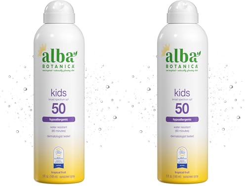 Alba Botanica Sport Sunscreen Spray for Face and Body, SPF 50, 5 fl oz Bottle