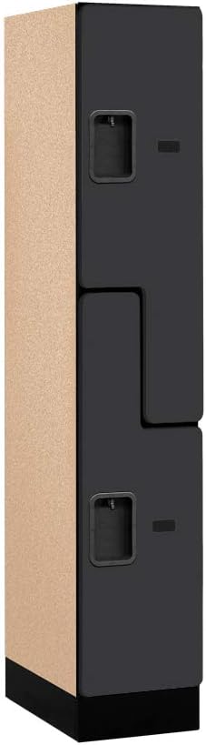 Salsbury Industries Double Tier 'S' Style Designer Wood Locker, Mahogany, 5' 3" x 15"