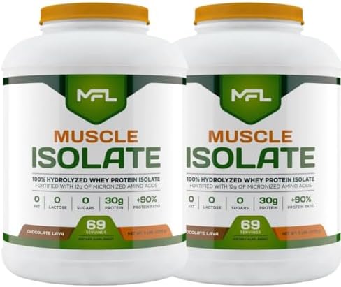 MFL 100% Isolate Protein l 30g of Protein l 12g Amino Acids l Keto Friendly l Low Carbs l 5 lbs. (Vanilla Bean)
