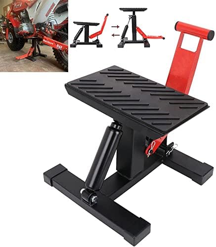 Motorcycle Jack Dirt Bike Stand Lift - Adjustable Hydraulic Lift Save Effort Hoist Table Height Lifting Stand