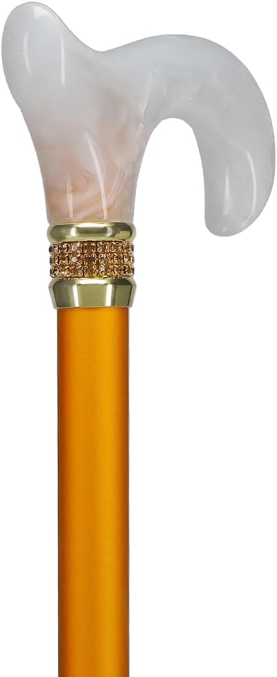 Stylish Walking Sticks – Rhinestone Collar Designer Adjustable Canes Colorful – Best Gift for Men and Women Light Weight Aluminum Shaft & Safe to Walk