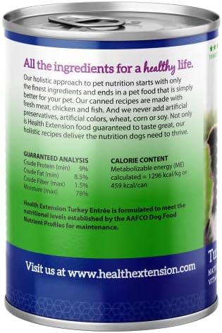 Health Extension Lamb Entrée Wet Dog Food, 12.5 oz – Protein-Rich Recipe, Hydration Support, Ideal for Sensitive Stomachs (Case of 12 Cans)