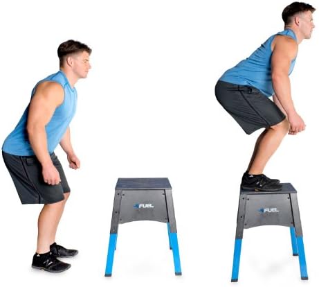 Fuel Pureformance Adjustable Plyometrics Box, blue, black