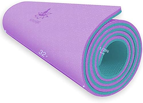 Hatha Yoga Extra Thick TPE Yoga Mat - 72"x 32" Thickness 1/2 Inch -Eco Friendly- With High Density Anti-Tear Exercise Mats For Home Gym Travel &