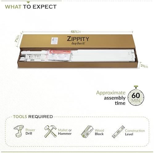 Zippity Madison Picket Gate, White Vinyl DIY No Dig Kit | 2.5ftH x 5.1ftW, 1 Gate, ZP19028