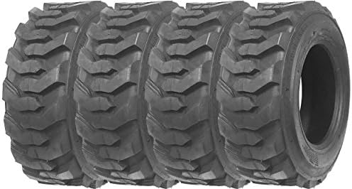 ZEEMAX (4) HD 12-16.5/14PR G2 Skid Steer Tires Bobcat with Rim Guard 12002