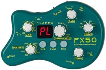 FLAMMA FX100 Guitar Multi-effects Pedal with 55 Amp Models 151 Built-in Effects 80' Looper 40 Drum Machine 10 3rd Party IR Slots Headphone OTG for