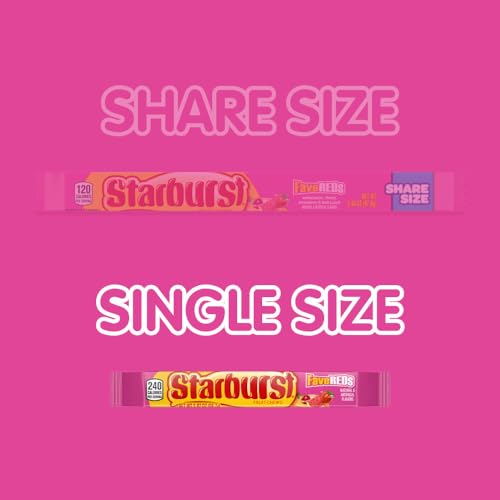 STARBURST FaveREDS Chewy Candy, Bulk Pack, Full Size, 24 Packs
