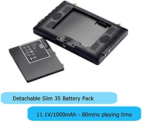 Black Pearl Diversity Monitor RC801 FPV Monitor with DVR 5.8Ghz 40CH 7inch FPV Screen Receiver Built in Battery with Sunshade Hood for RC Racing