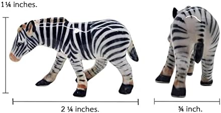 WitnyStore Tiny 2¾" Brown Standing Look Right Giraffe Figurine - Miniature Hand Made Ceramic Giraffes Tropical Savanna Africa Wild Life Cute Animals Porcelain Decorative Collectible Figure Décor Gifts