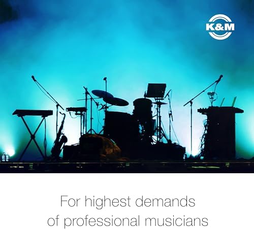 K&M - Konig & Meyer 10065.000.55 Heavy Duty Music Stand - Large Deep Desk - Sturdy Base - Adjustable Height - Compact - Professional Grade for