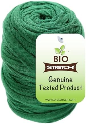 Bio-Stretch Soft Garden Twine & Plant Ties for Outdoor Plants, 1 Ball Green