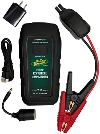 Battery Tender 1500 AMP Lithium Jump Starter - 12000mAh Portable Power Station - LED Flashlight Emergency Strobe - 3 Fast USB Charging Ports