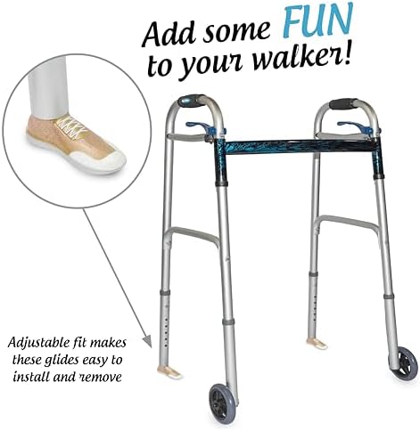 Sneaker Walker Glides for 1" Walker Tubes - Pink - 1 Pair