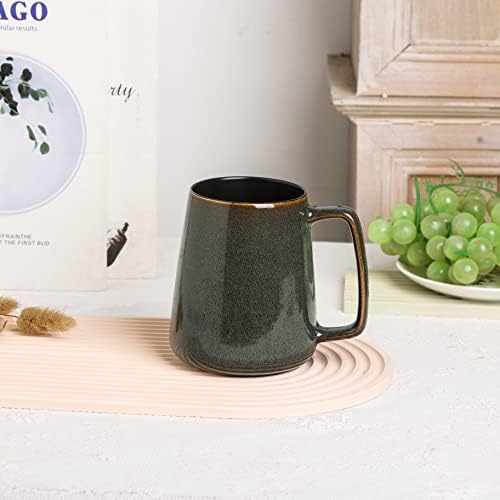 Large Ceramics Coffee Mugs, 24 oz, Large Handle Design
