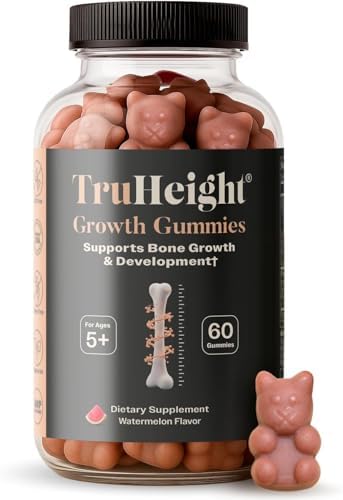 TruHeight Growth Gummies (Watermelon) Tall Nutrition for Natural Growth Supplement for Kids & Teens - Vitamin D, K, Calcium & Ashwagandha
