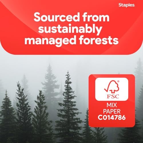 Staples Laser Paper, 8.5x11 Inch, 32 lb., 98 Brightness, 500/Ream