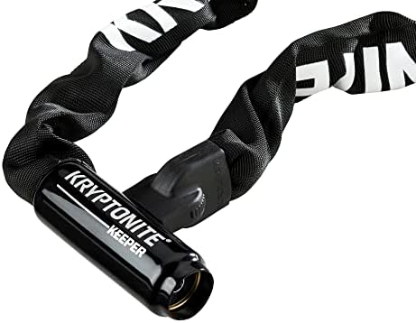 Kryptonite Keeper 712 Bike Chain Lock, 4ft Heavy Duty Anti-Theft Lock | Weather-resistant, 120cm long, hardened steel 7mm links, 2 keys