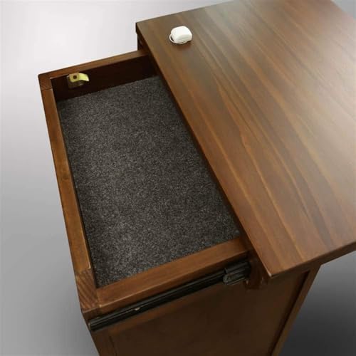 Lincoln Nightstand Mocha Concealment Furniture Hidden Storage Bedside Table Solid Wood Drawer Compartment Secure Stylish Bedroom Night Table Compact