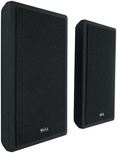 Rockville RockSlim Black 5.25" Home Theater Wall Mount Speakers, Pair