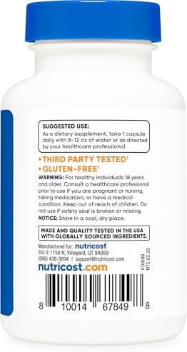 Nutricost Vitamin B12 (Methylcobalamin) 2000mcg, 240 Capsules, Gluten Free | Vegetarian Caps, GMO-Free, B12 Supplement