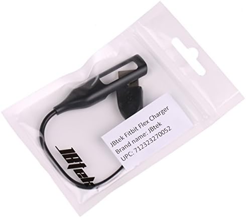 JBtek Replacement USB Charging Cable for Fitbit Flex, Black, 0.59ft | Activity Bracelet Charger, Cord