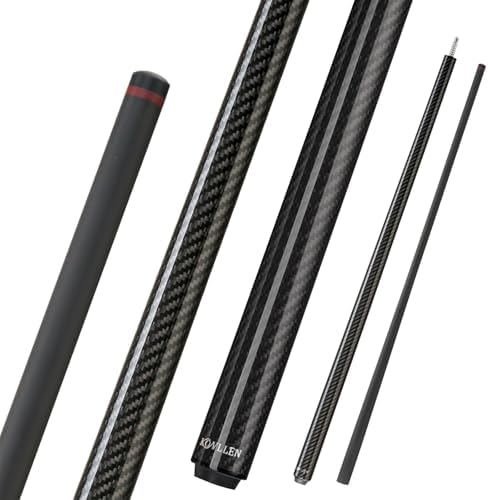 KONLLEN Carbon Fiber Break Cue, 58-Inch Pool Stick, 13mm Tip | Carbon shaft, 2-piece design, firm tip setup, built for dedicated break shots