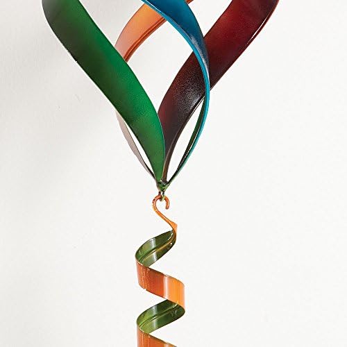 Bits and Pieces Enameled Rainbow Wind Spinner - Sun Catcher | Hanging Wind Spinners Outdoor Art Garden Spinner