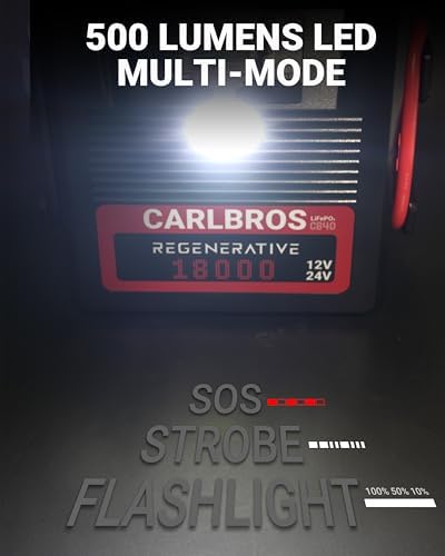 CB40 Heavy Duty Jump Starter, 40S Fast Recharge, 18000A 12/24 Volt Battery Jump Pack for Gas & Diesel Engines Up to 32L
