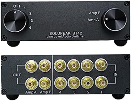 U31 3 Way RCA Audio Switcher, Stereo Audio Switch Selector Box
