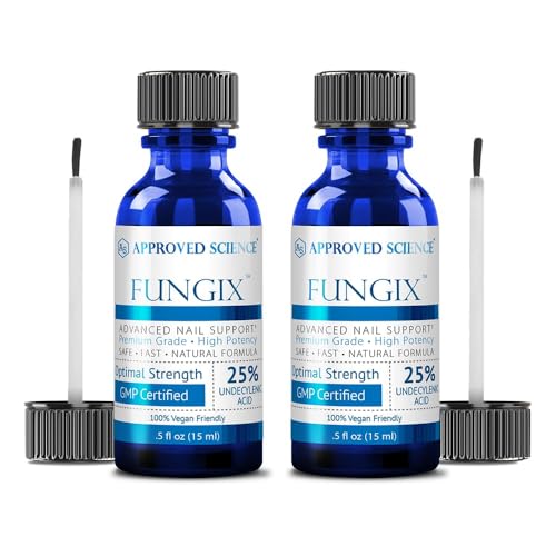 Approved Science Fungix Extra Strength - Undecylenic Acid and Tea Tree Oil - Serum for Fingernail and Toenail Care - Infused with Essential Oils - Healthy Nail Appearance - Easy to Apply - Pack of 1