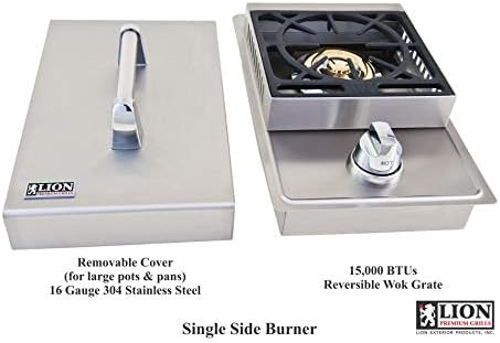 Lion Premium Grills 40-Inch Liquid Propane Grill L90000 with Single Side Burner, Eco Friendly Refrigerator