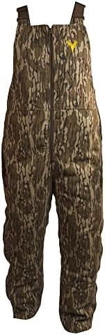 HOT SHOT Men’s Insulated Camo Bib, Ultra-Quiet Adjustable Overalls, Cold Weather Hunting Coveralls for Men