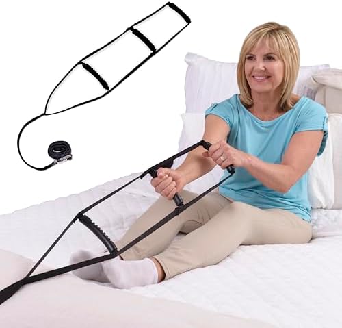 Stander BedCaddie, Pull-Up Assist Bed-Ladder with Non-Slip Handles for Adults, Seniors, and Elderly, Adjustable Length Bed-Lift