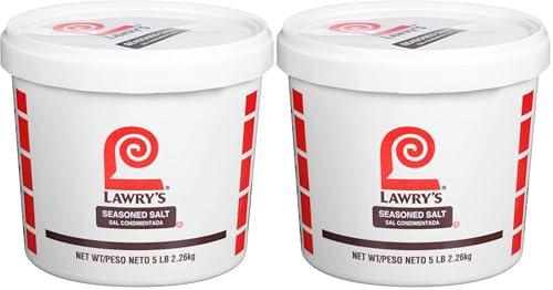Lawrys Seasoned Salt, 5 lb - One 5 Pound Container of All-Purpose Seasoned Salt Made With Perfect Blend of Salt, Garlic, Turmeric, Celery, Paprika and Other Spices