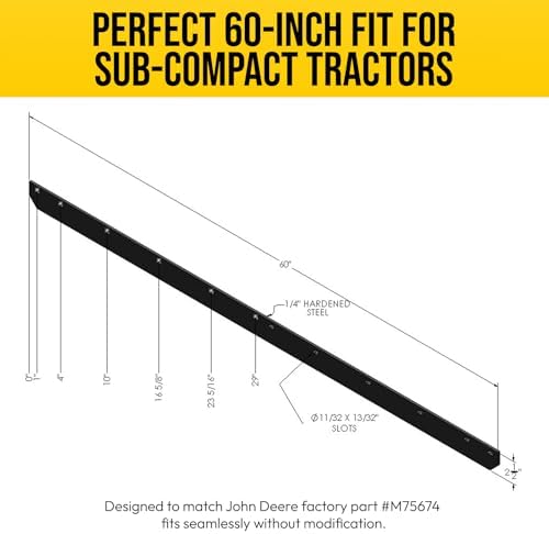 USA Made Heavy Duty 54" Snow Plow Blade Edge with Mounting Equipment | Wear Bar Cutting Edge Replacement | 4-6x Longer Life Than Factory Blade