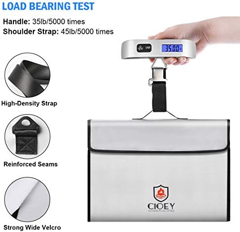 Fireproof Document Bag - Fireproof Box [Thermal Insulated] Fireproof Safety Boxes for Home Large Fireproof Bag Lockable Zipper Fireproof Safe Box