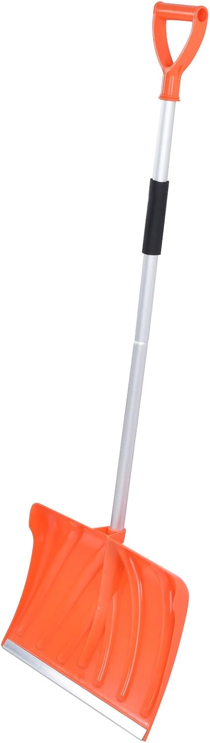 Snow Shovel for Car & Home – Large Capacity D-Handle Aluminum Shovel, Lightweight 1.1kg, Detachable for Trunk Storage, Pushes Snow, Ice