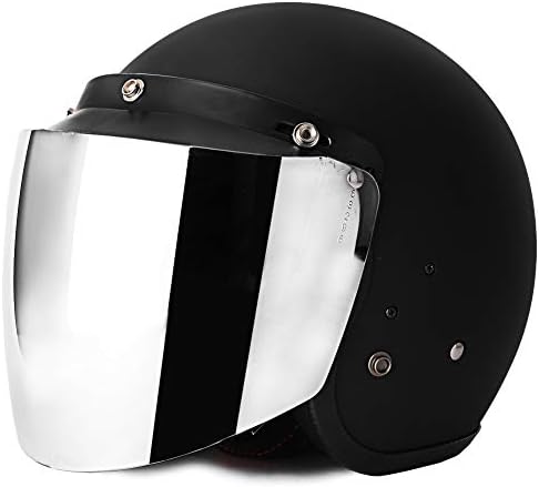3-Snap Flip Shield Visor for Motorcycle Helmets (Clear)