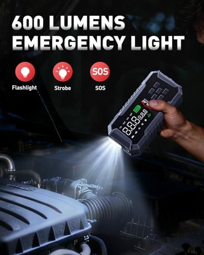 Car Jump Starter with Air Compressor 160PSI, 7000A Car Battery Jumper Starter Portable 12V Jump Box(All Gas/12L Diesel), Cordless Tire Inlfator