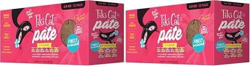 Tiki Cat Grill Pâté Wet Cat Food, Variety Pack, 2.8 oz. Cans (12 Count)