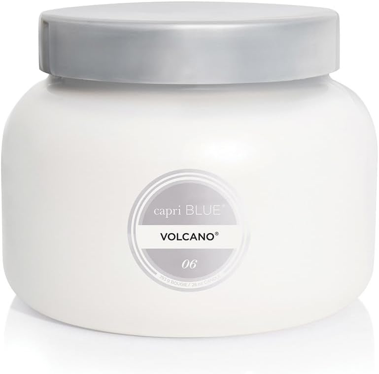 Capri Blue Volcano Scented Candles - Luxury Glass Jar Candles for Home Scented with Tropical Fruit & Sugared Citrus - Soy Wax Blend - Blue Color (19 oz)
