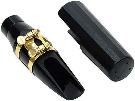 Libretto Baritone Saxophone Mouthpiece Kit: Standard Set With ABS 4C Mouthpiece, Plastic Cap, Gold Lacquered Ligature - Giftable