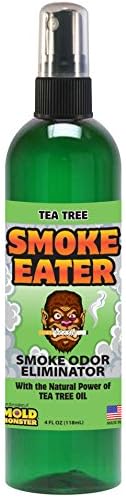 Smoke Eater Odor Eliminator Spray & Air Freshener, Lavender, 4 oz | Cigarette, Cigar, Cannabis & Tobacco, For Car, Home, Clothes, Travel Size, Tea Tree Oil Formula, Non-Aerosol Pump Spray