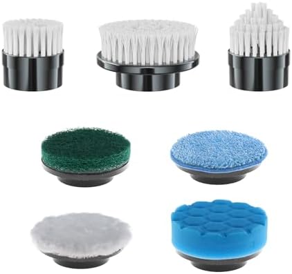 Electric Spin Scrubber Replacement Brush Heads, 7 Pcs Set Suitable for Cordless Power Scrubber, for Bathroom, Kitchen,